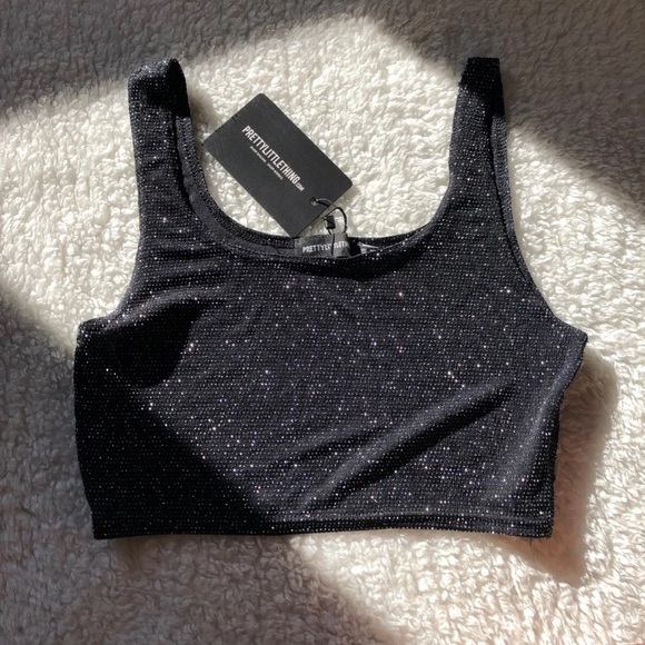 PrettyLittleThing Tops - glitter tank top *sold